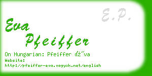 eva pfeiffer business card